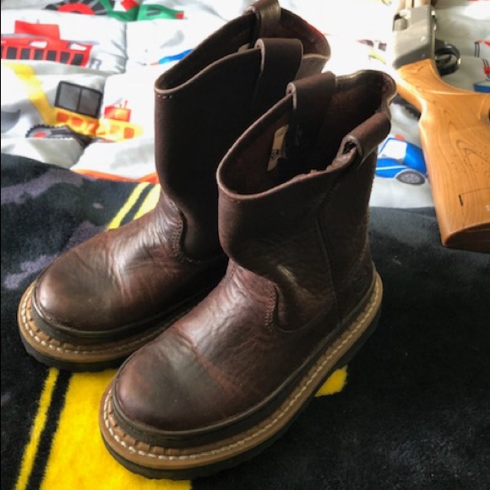 Georgia Wellington leather boots t boys 11